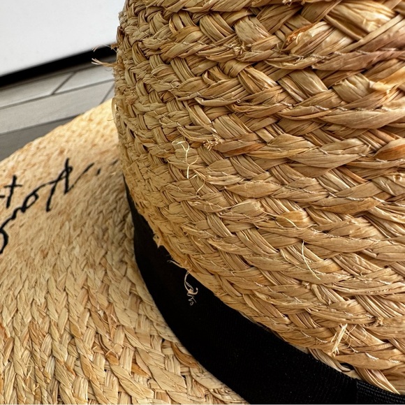 Karl Lagerfeld Women’s Raffia Sun Hat. One Size Fits All | Regular Condition - Picture 4 of 10